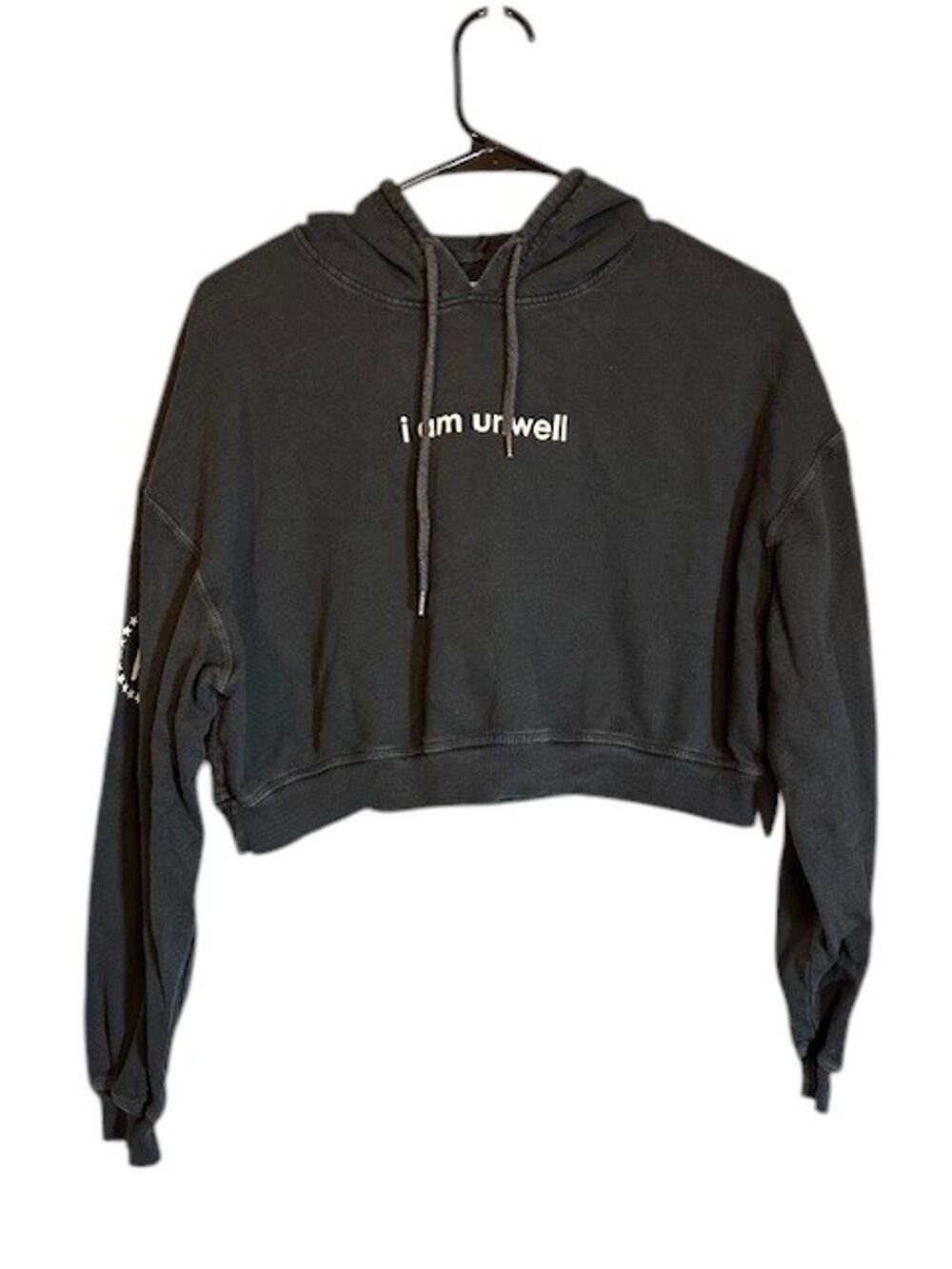 Barstool Chicks Black Call Her Daddy Hooded Cropped Sweatshirt Women Sz S